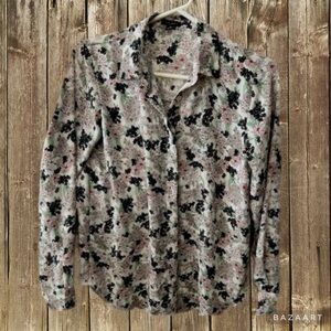 Ann Taylor Factory XS print button down top Size XS